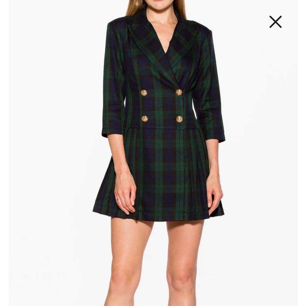 Alexia Admor Emerald Plaid Dress